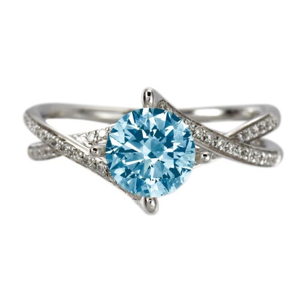 Blue Diamond Ring